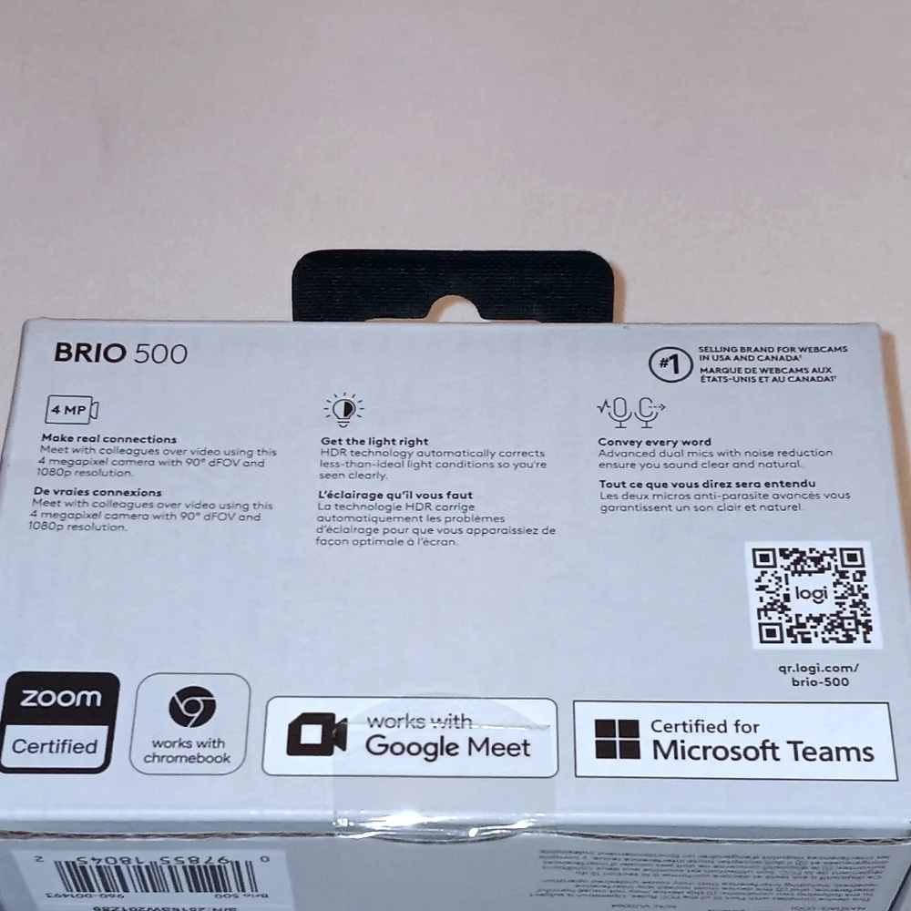 Logitech Brio 500 Full HD Black Webcam With Privacy Shutter